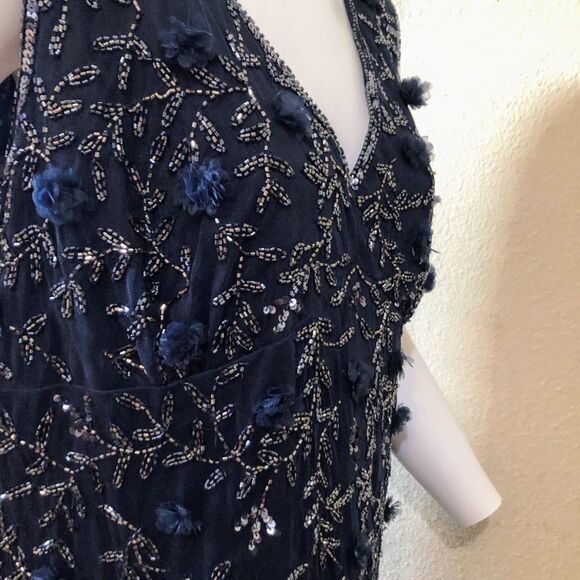 Pisarro Nights 3D Embellished Mesh A-Line Gown - Picture 3 of 8